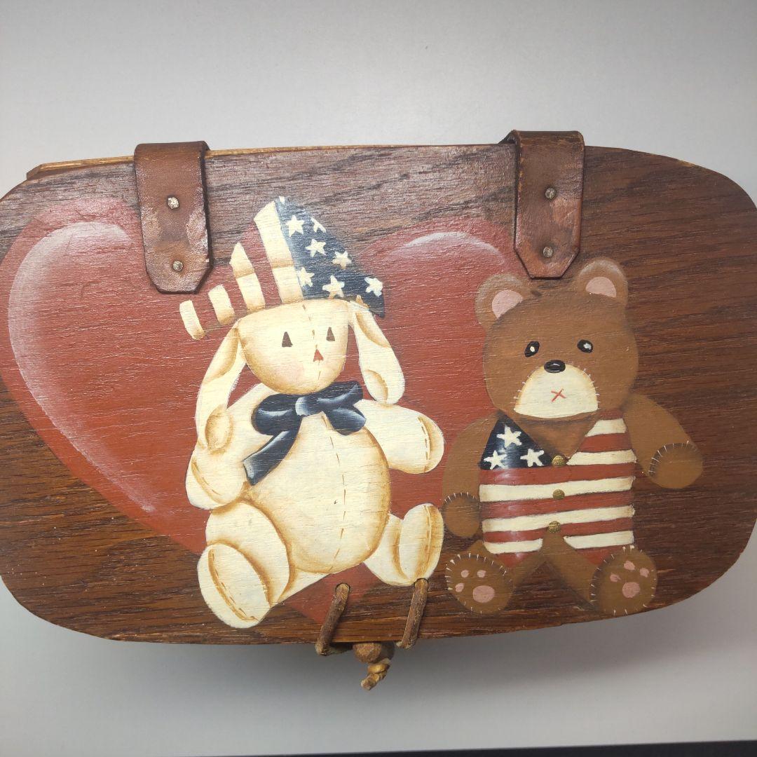 ロンガバーガー longaberger 小物入れ ヴィンテージ木製バスケット