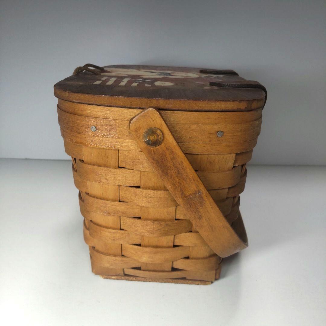 ロンガバーガー longaberger 小物入れ ヴィンテージ木製バスケット