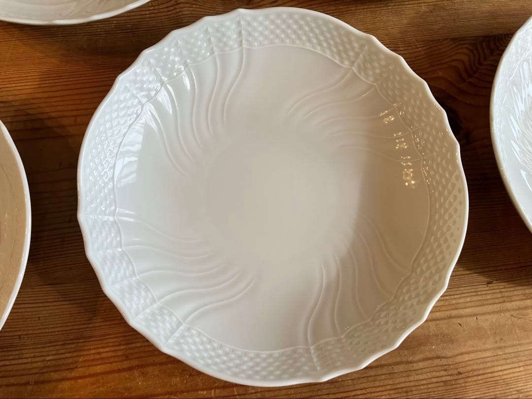 ジノリ　ベッキオホワイト　21ラウンド深皿×5