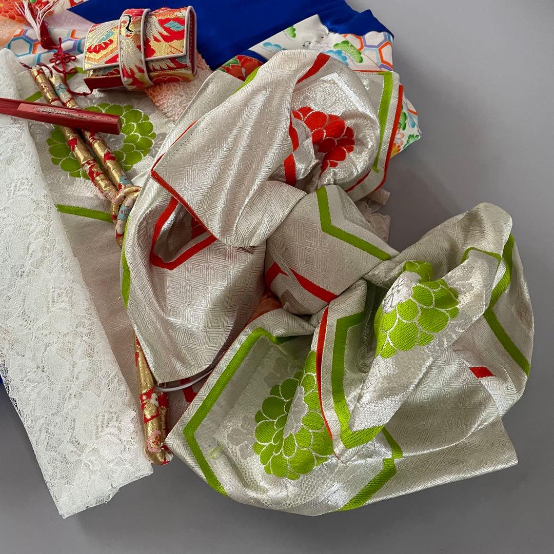 七五三　7歳　正絹お着物セット　作り帯