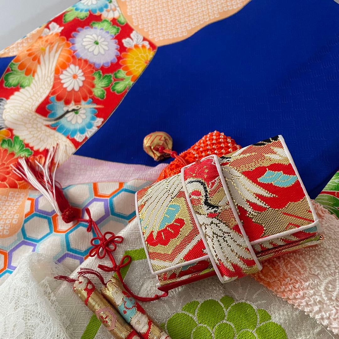 七五三　7歳　正絹お着物セット　作り帯