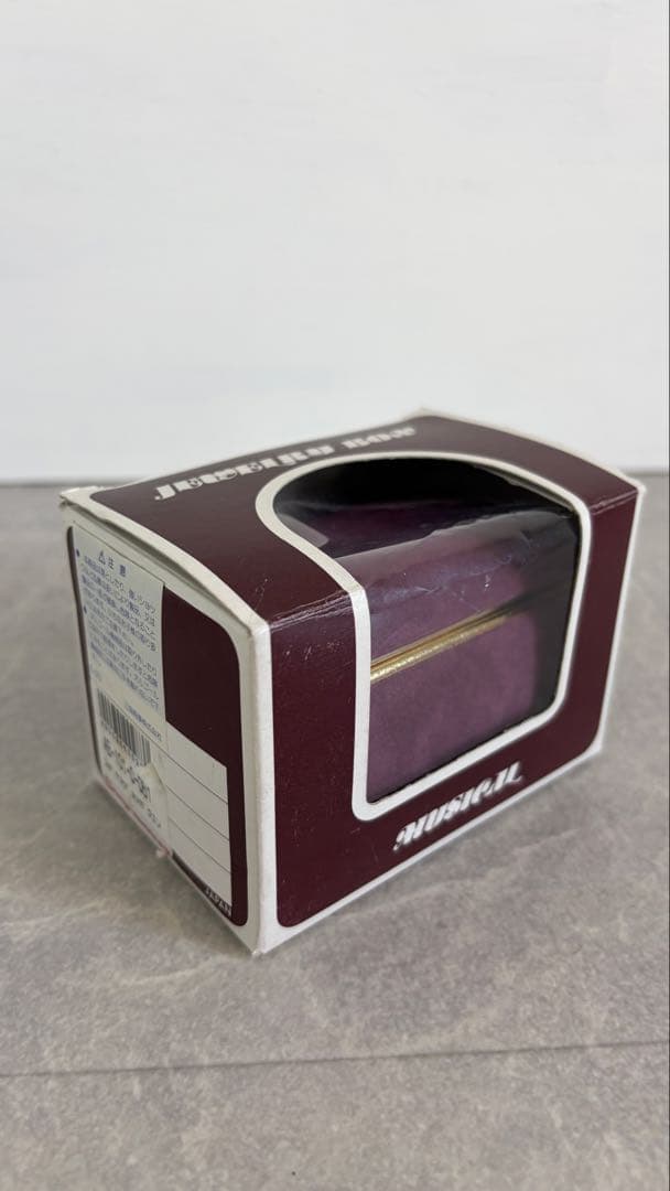 Sankyo製 椙山女学園 オルゴール付きジュエリーボックス パープル ベロア