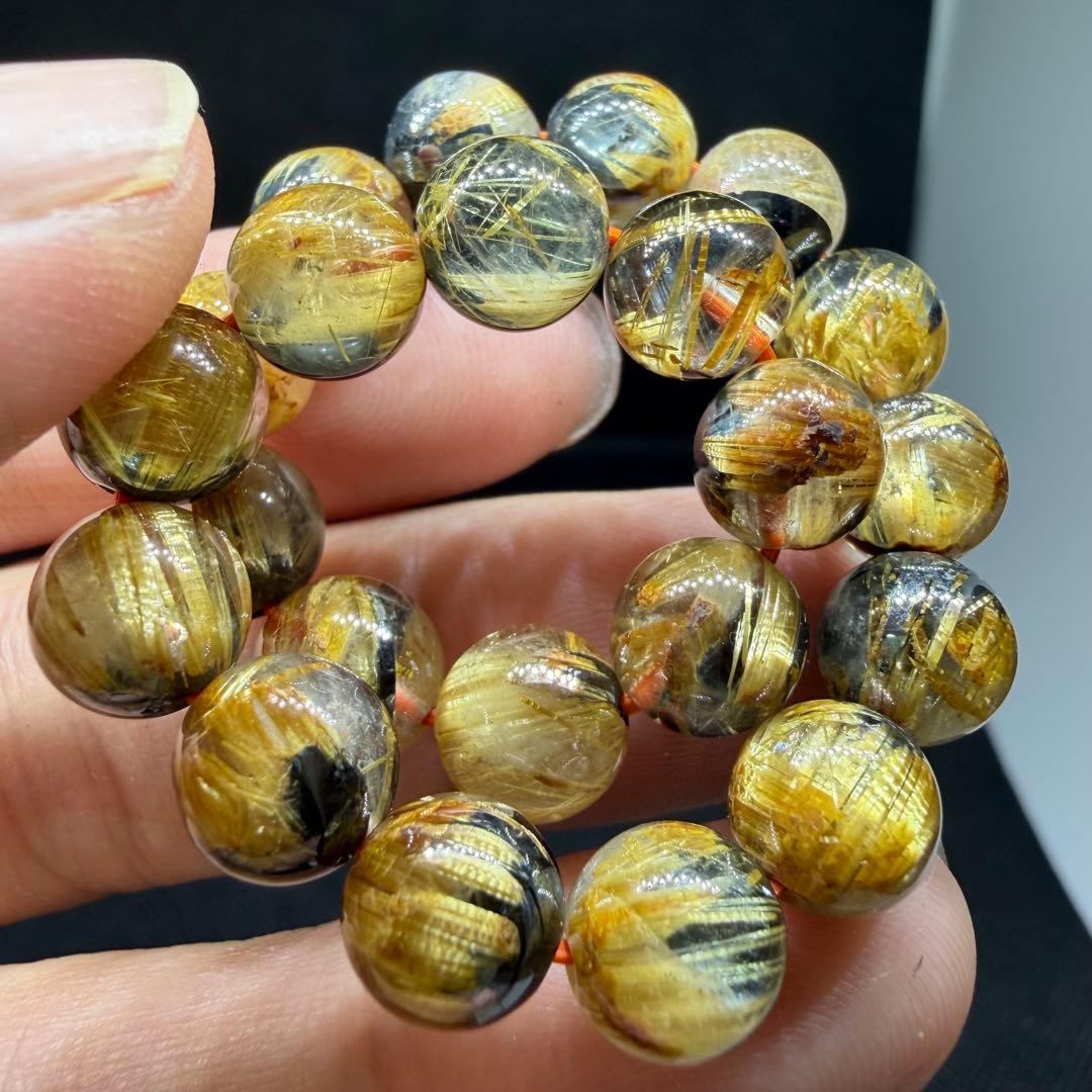 ■ハイクオリティ 太陽放射 ゴールド タイチン ルチル クォーツ 096■