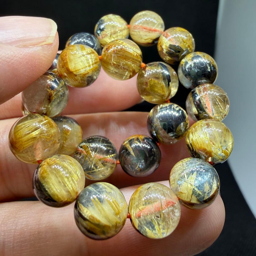 ■ハイクオリティ 太陽放射 ゴールド タイチン ルチル クォーツ 096■