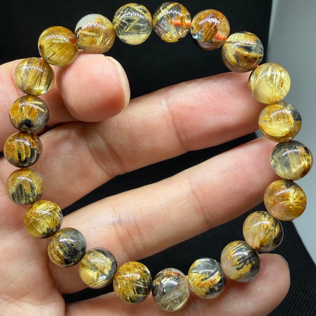 ■ハイクオリティ 太陽放射 ゴールド タイチン ルチル クォーツ 096■