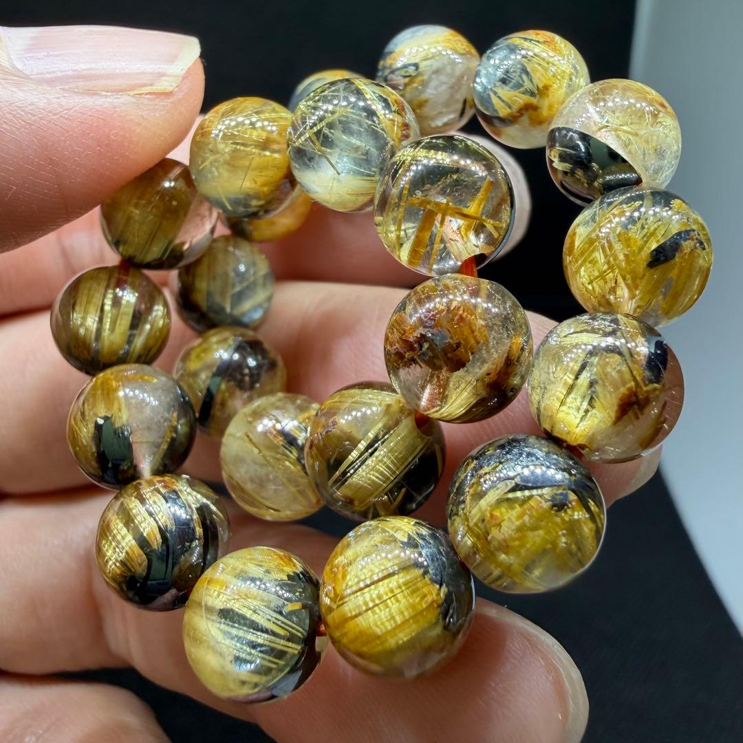 ■ハイクオリティ 太陽放射 ゴールド タイチン ルチル クォーツ 096■