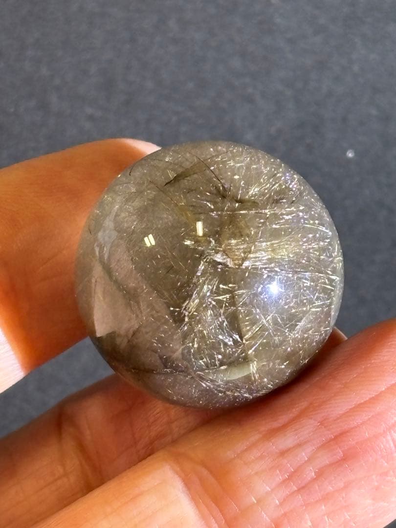 シルバーゴールデンルチルクォーツ　スフィア　2.35cm 在庫処分　天然石