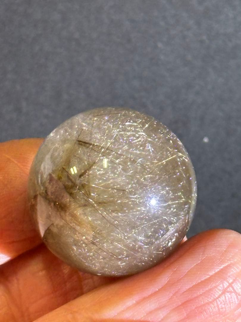 シルバーゴールデンルチルクォーツ　スフィア　2.35cm 在庫処分　天然石