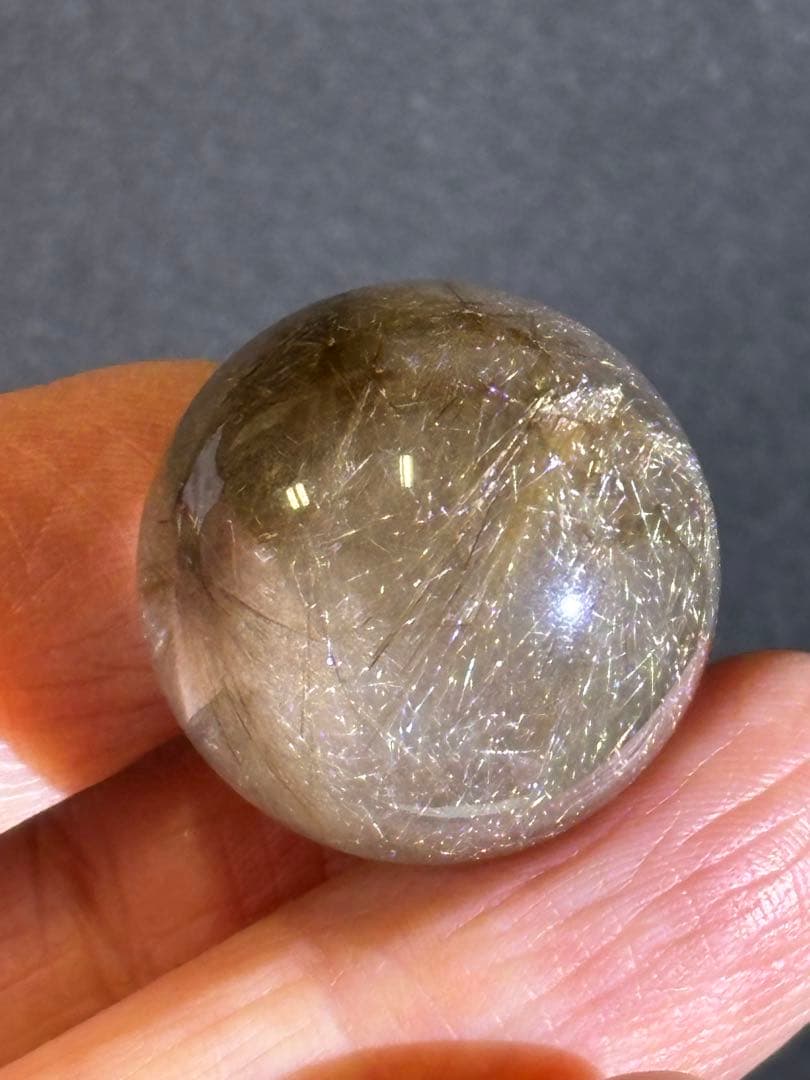 シルバーゴールデンルチルクォーツ　スフィア　2.35cm 在庫処分　天然石