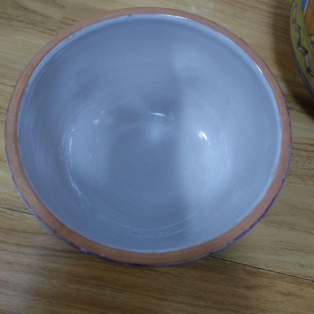 ★レア★イタリア製 フクロウ 陶器 置物 蓋付き壺 ハンドペイント インテリア