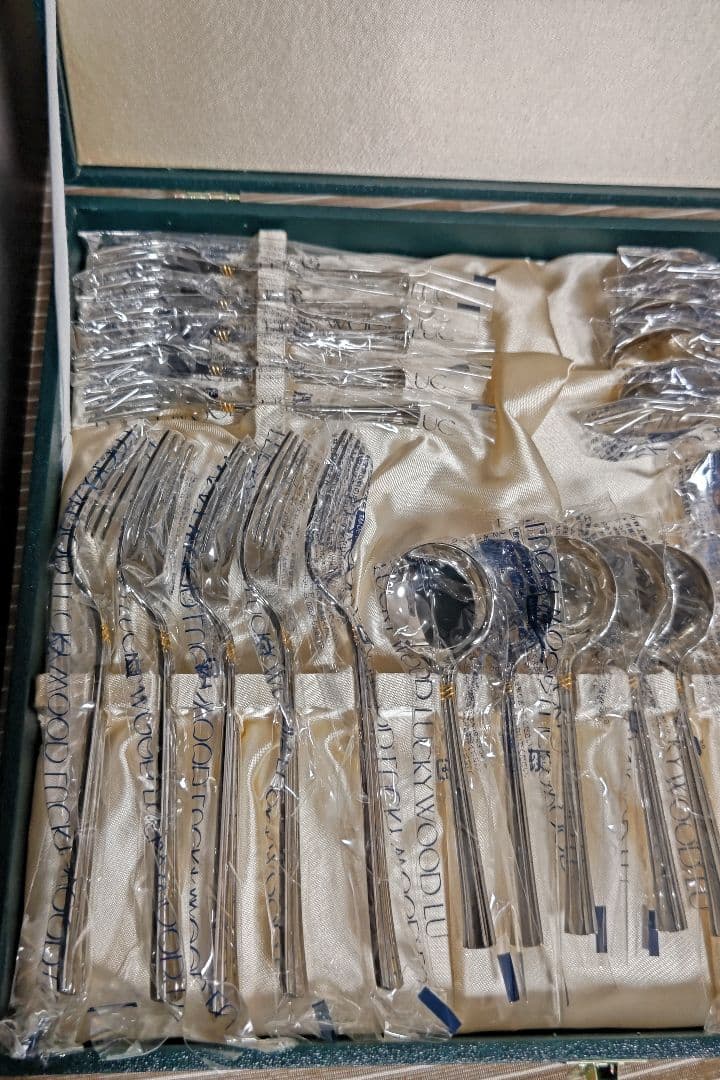 LUCKY WOOD カトラリーセット 金彩 33本セット