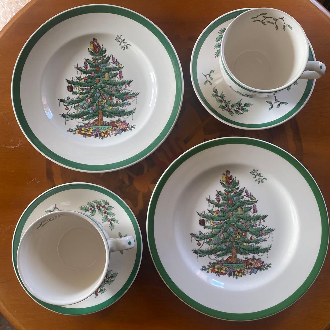 スポード クリスマスツリー カップ・ソーサー セット - メルカリ