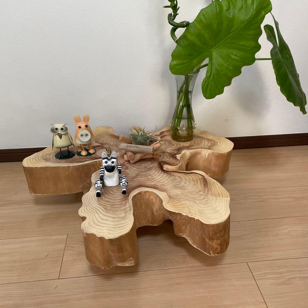 3 ミニテーブル　花台　木製　インテリア　ハンドメイド　置き台　カイズカ　北欧