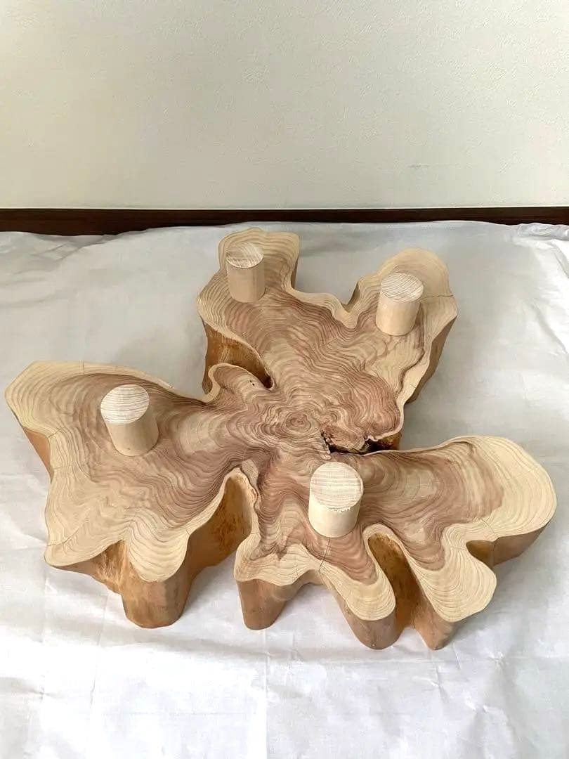 3 ミニテーブル　花台　木製　インテリア　ハンドメイド　置き台　カイズカ　北欧