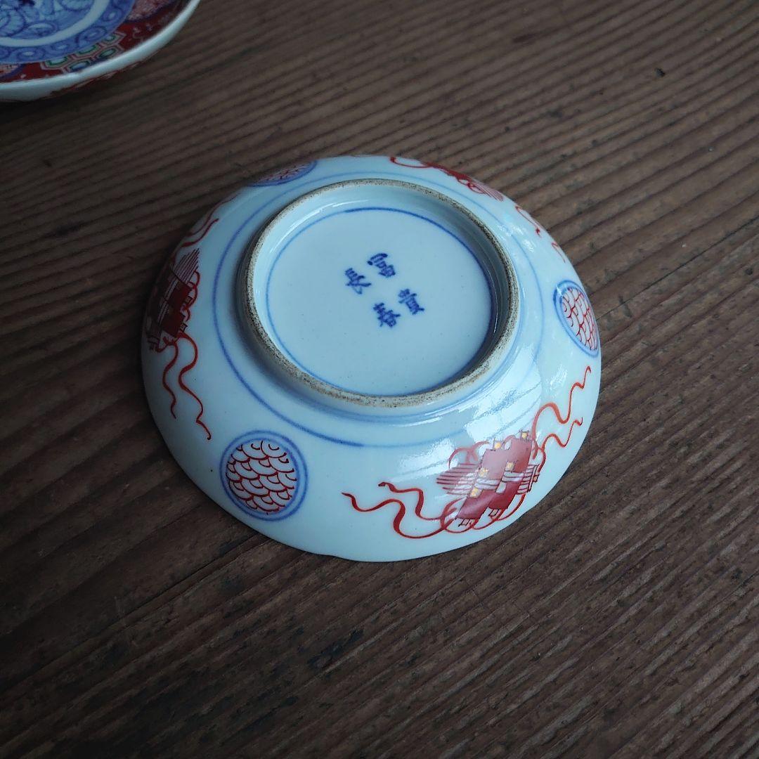 【ご成約】大聖寺伊万里 色絵 輪花縁 4寸皿 と骨董の器 おまとめ