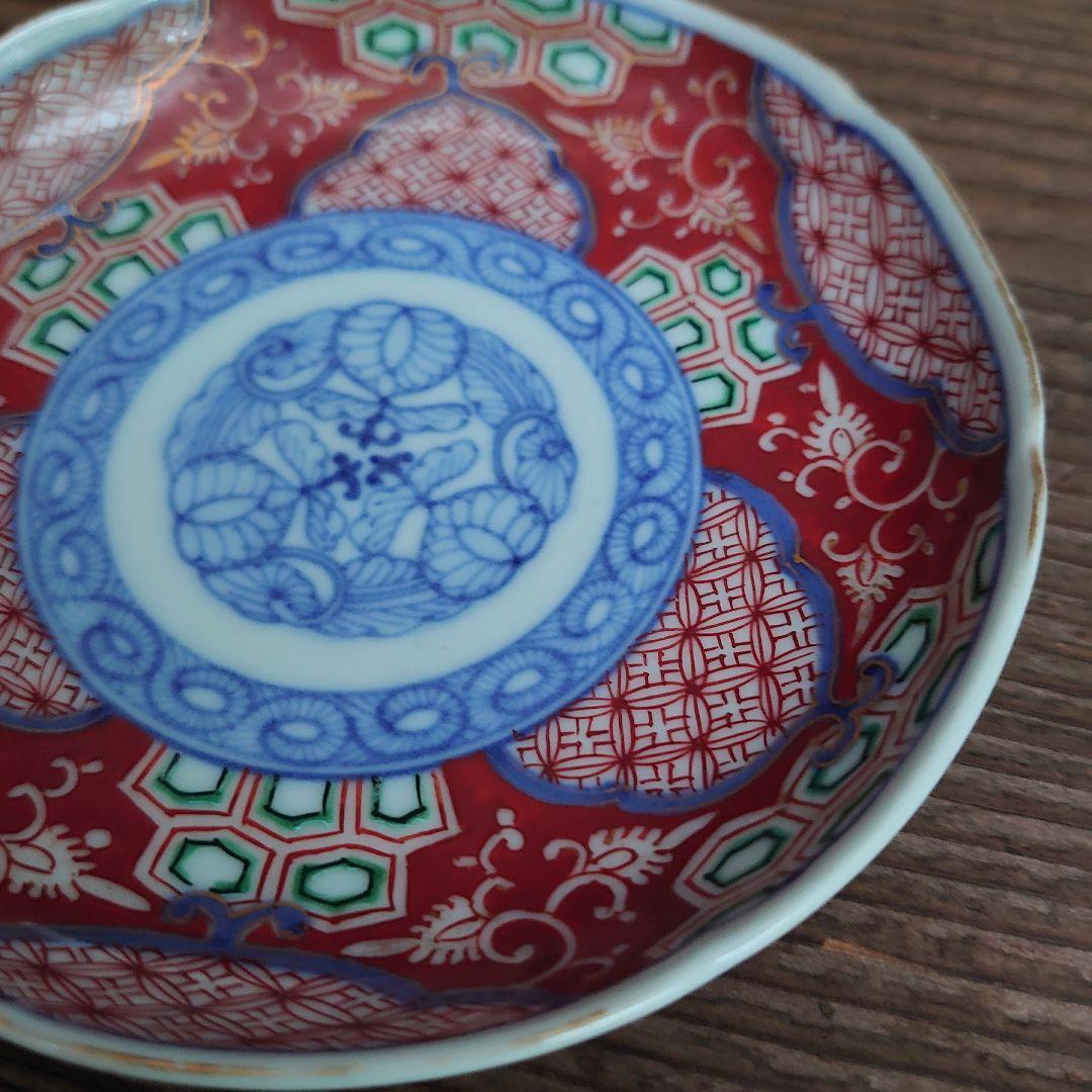 【ご成約】大聖寺伊万里 色絵 輪花縁 4寸皿 と骨董の器 おまとめ