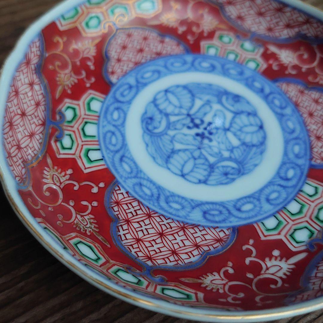 【ご成約】大聖寺伊万里 色絵 輪花縁 4寸皿 と骨董の器 おまとめ