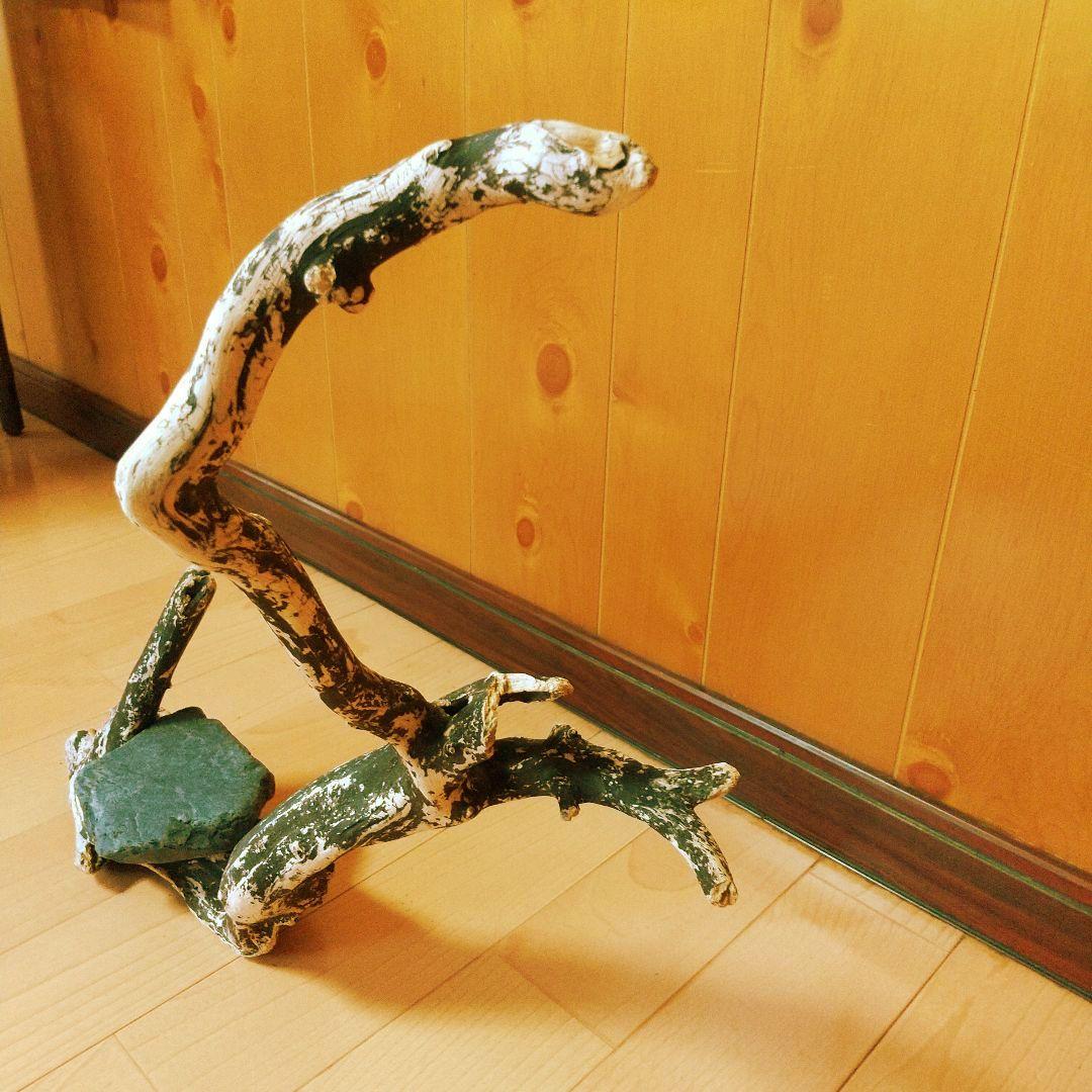 天然流木の置物、玄関、床の間、花瓶台、オブジェ、世界にひとつの流木コレクション