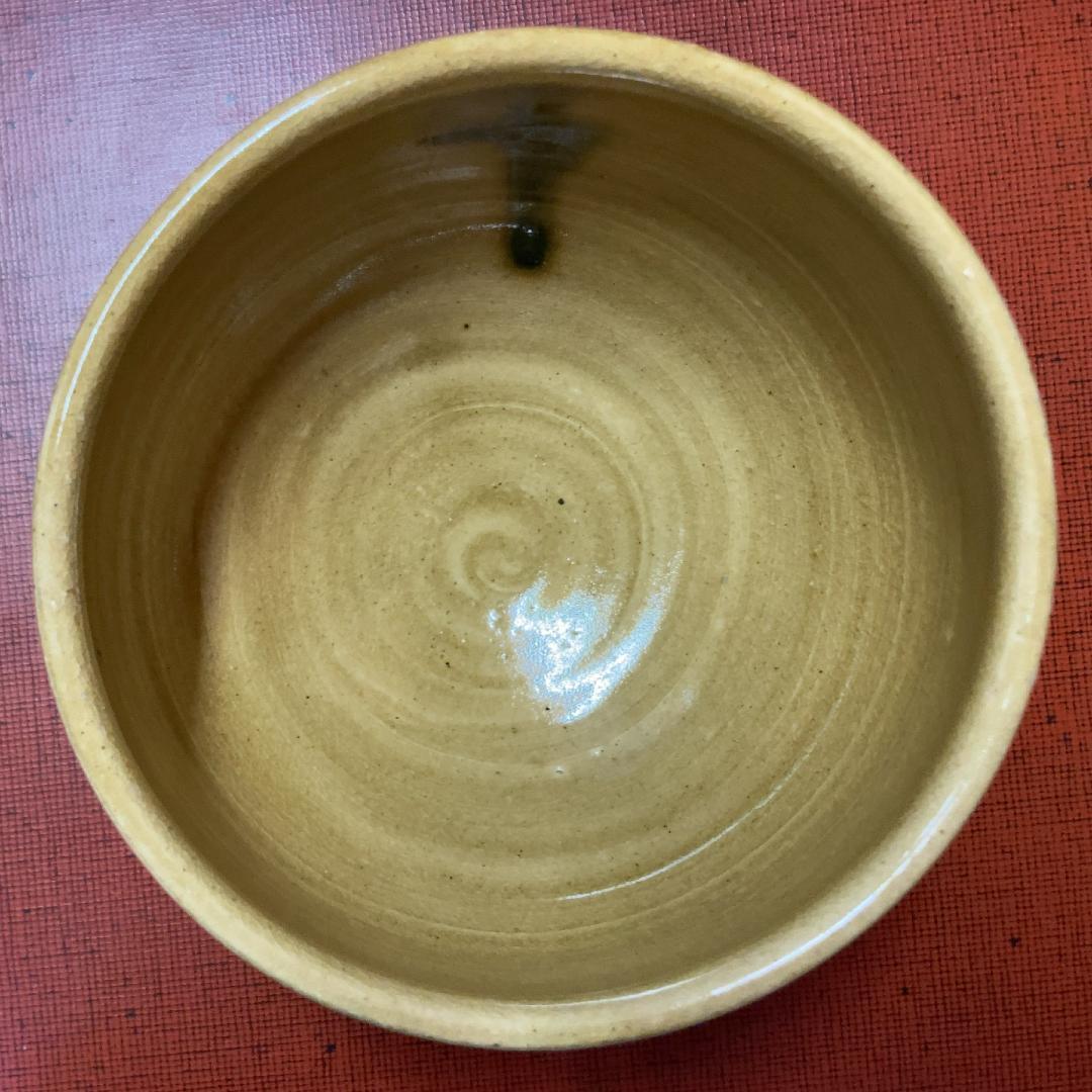 【値下げ】 水野敬子 黄瀬戸 茶盌 尾花 【真作保証】