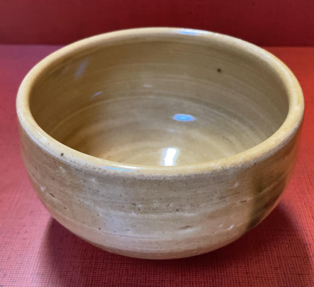 【値下げ】 水野敬子 黄瀬戸 茶盌 尾花 【真作保証】