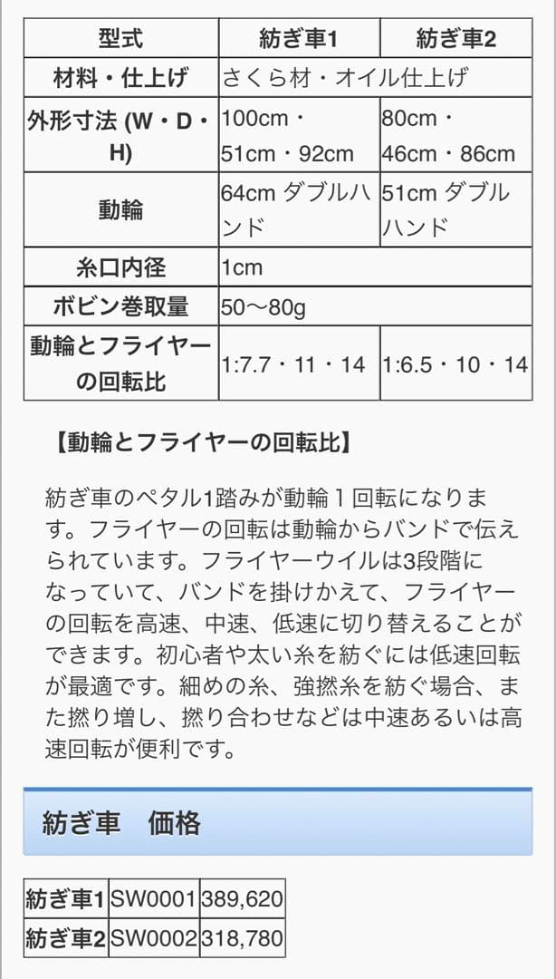 東京手織機　紡ぎ車