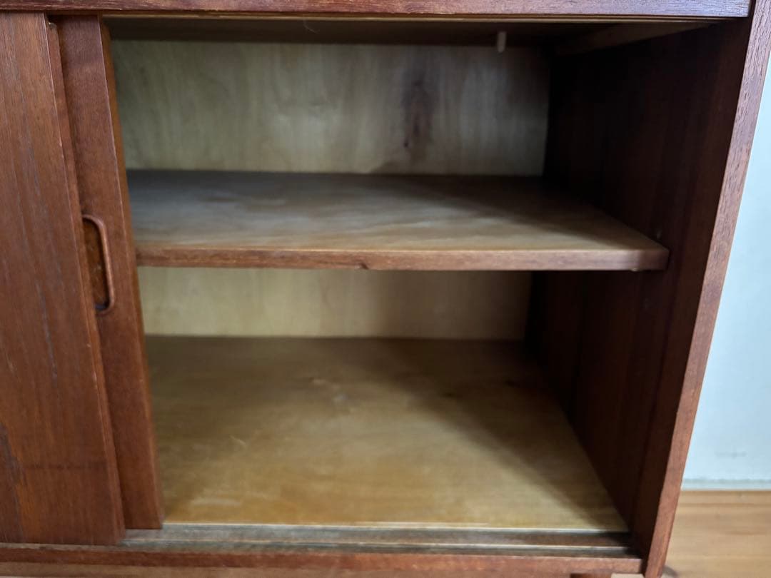 北欧ヴィンテージ　デンマーク　チーク　シェルフライティングビューロー