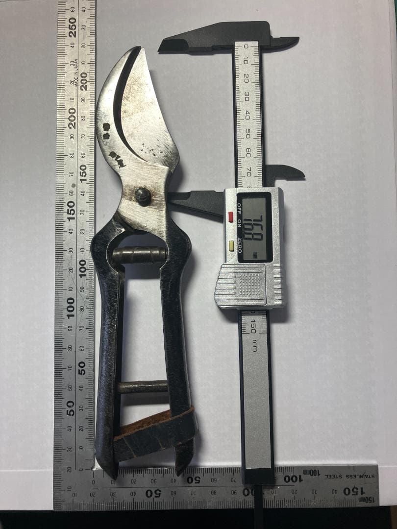 中古品　大鰐 三國剪定鋏製作所「薬師堂國定」津軽型 剪定鋏