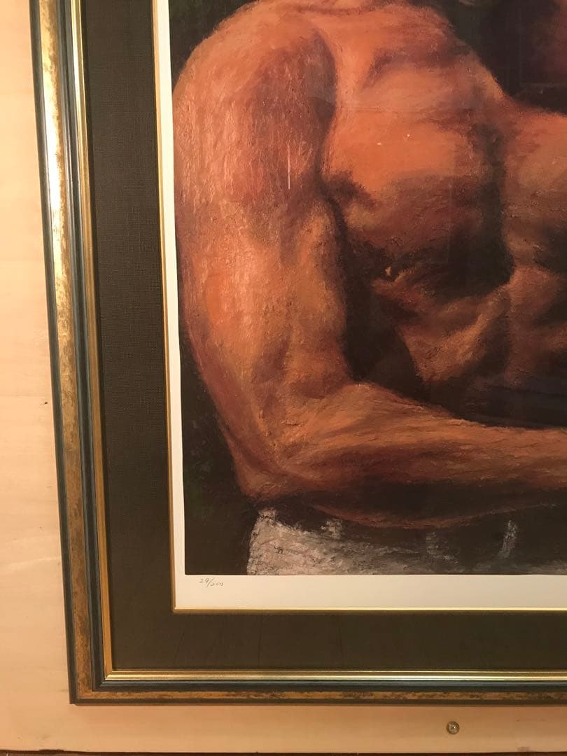 福山小夜「黄金の服」シルクスクリーン　直筆サイン・作品証明シール・作品証明書有り