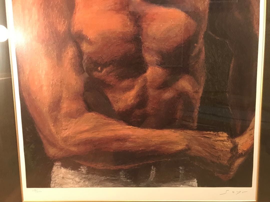 福山小夜「黄金の服」シルクスクリーン　直筆サイン・作品証明シール・作品証明書有り