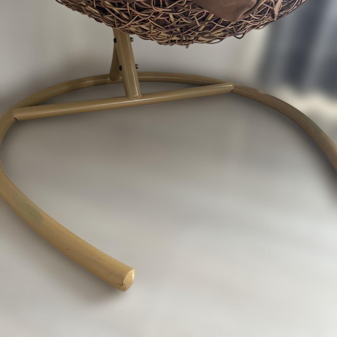 高知　ハンギングチェア ブラウン クッション付き