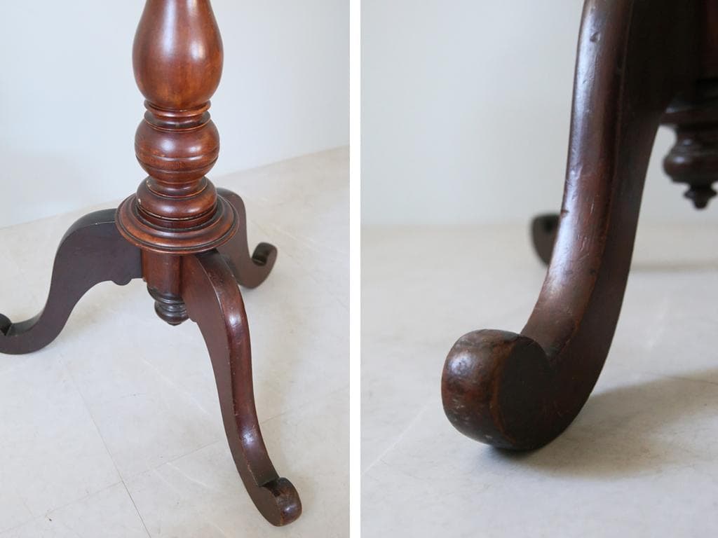 英国アンティーク木製チルトトップテーブル/折畳式机/サイドテーブル