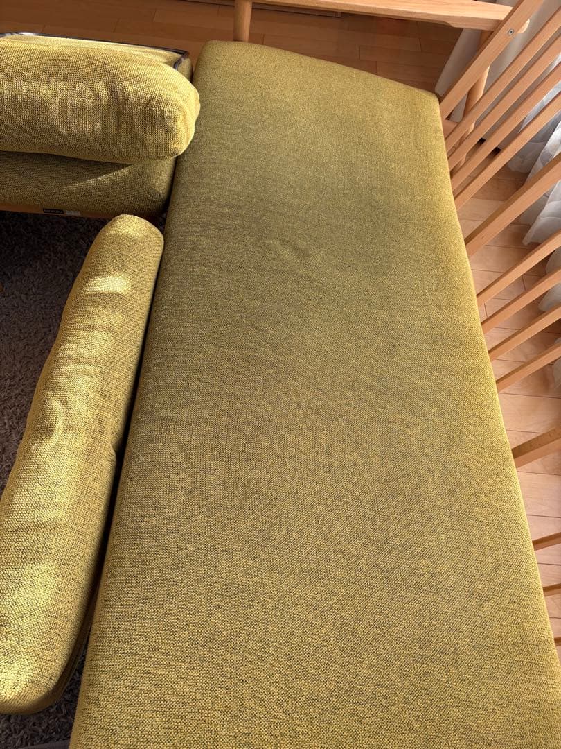 カリモク　3人掛けソファ　WD4303 オットマン、ヘッドレスト