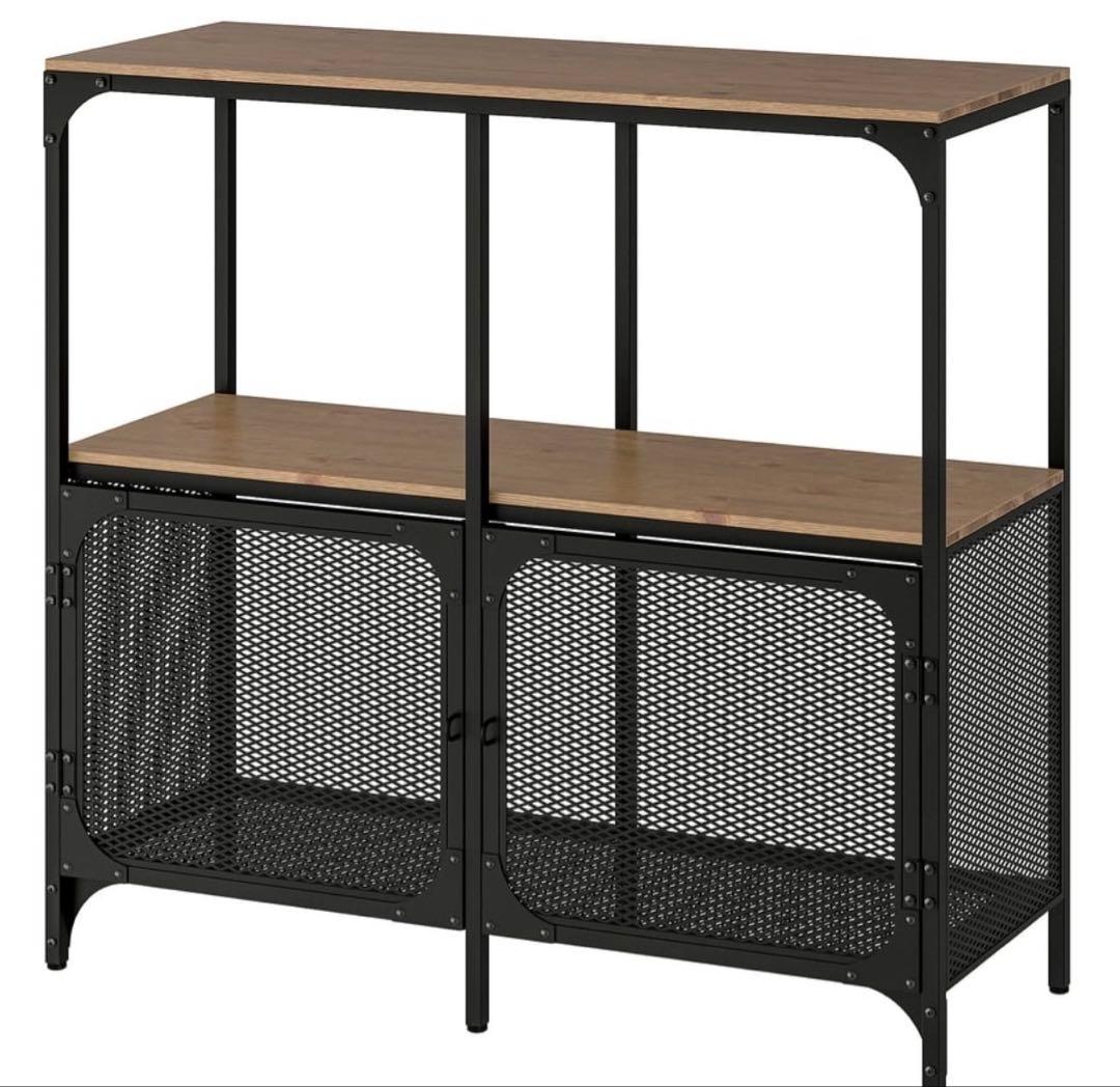 IKEA FJÄLLBO フィエルボ シェルフユニット, ブラック 100×95