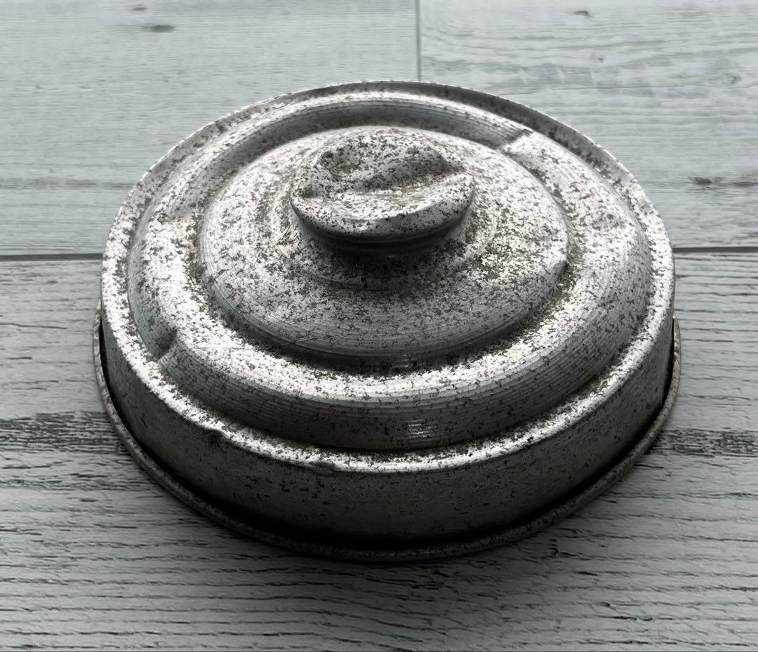 【気泡たっぷり】昭和レトロ　ブルー系　蓋付きガラス瓶