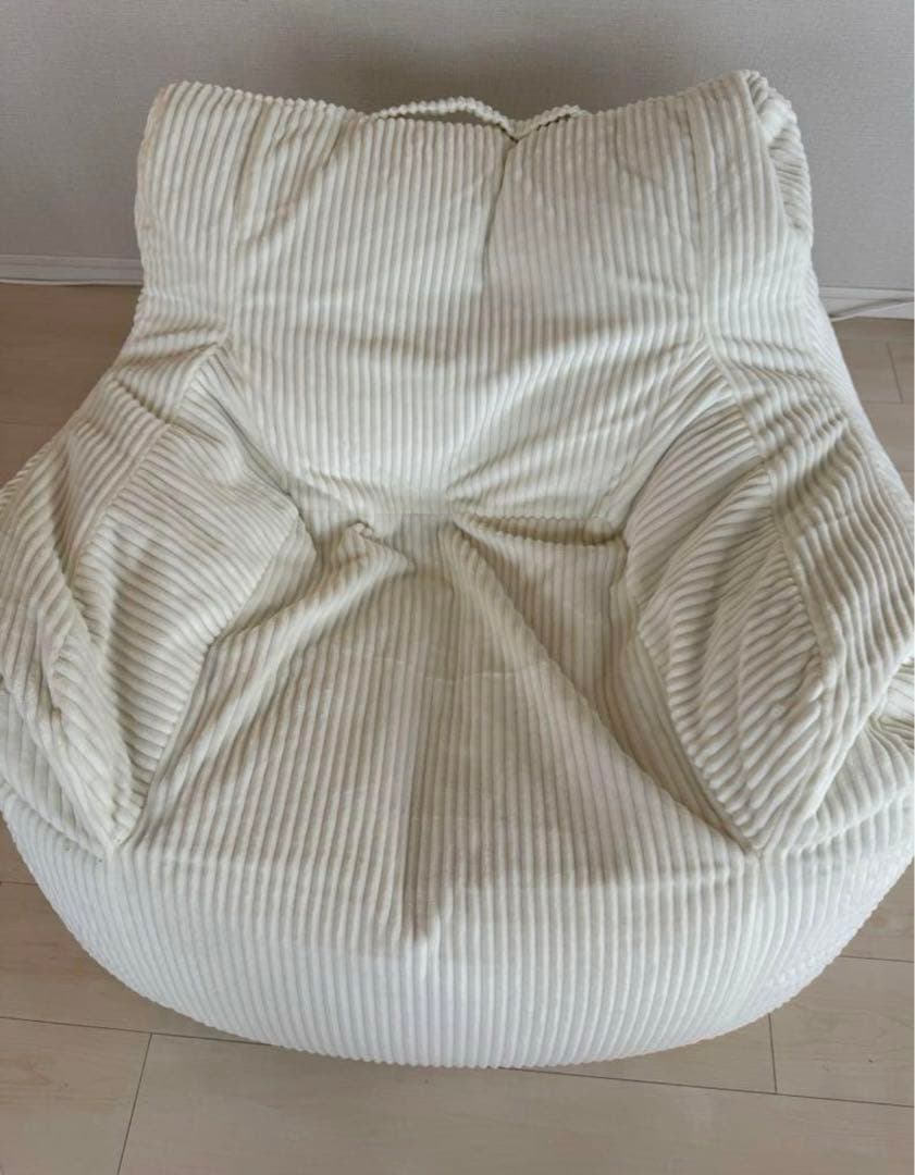 ※やぶん※Loosy HUGME 1人掛け ビーズソファ IVORY