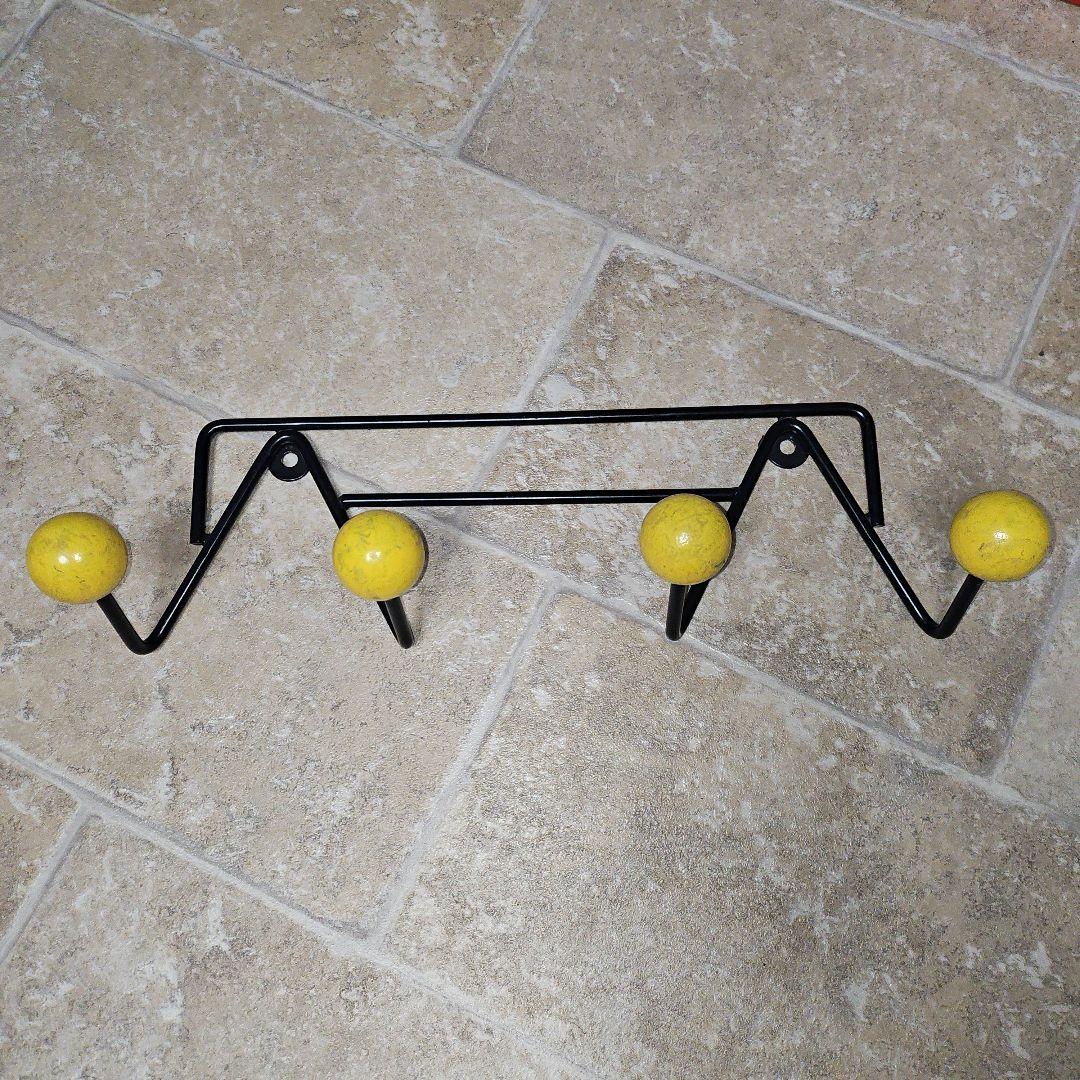 希少 1960S ヴィンテージ コートラック ウォールフック アトミック 赤