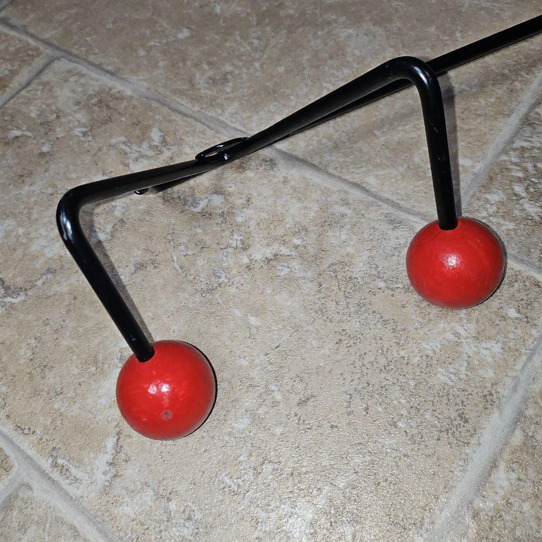 希少 1960S ヴィンテージ コートラック ウォールフック アトミック 赤