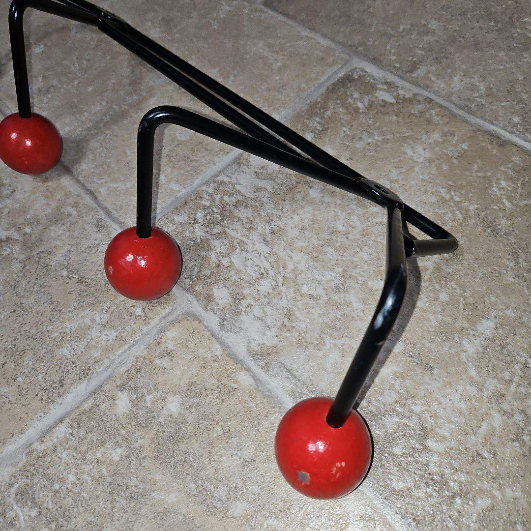 希少 1960S ヴィンテージ コートラック ウォールフック アトミック 赤