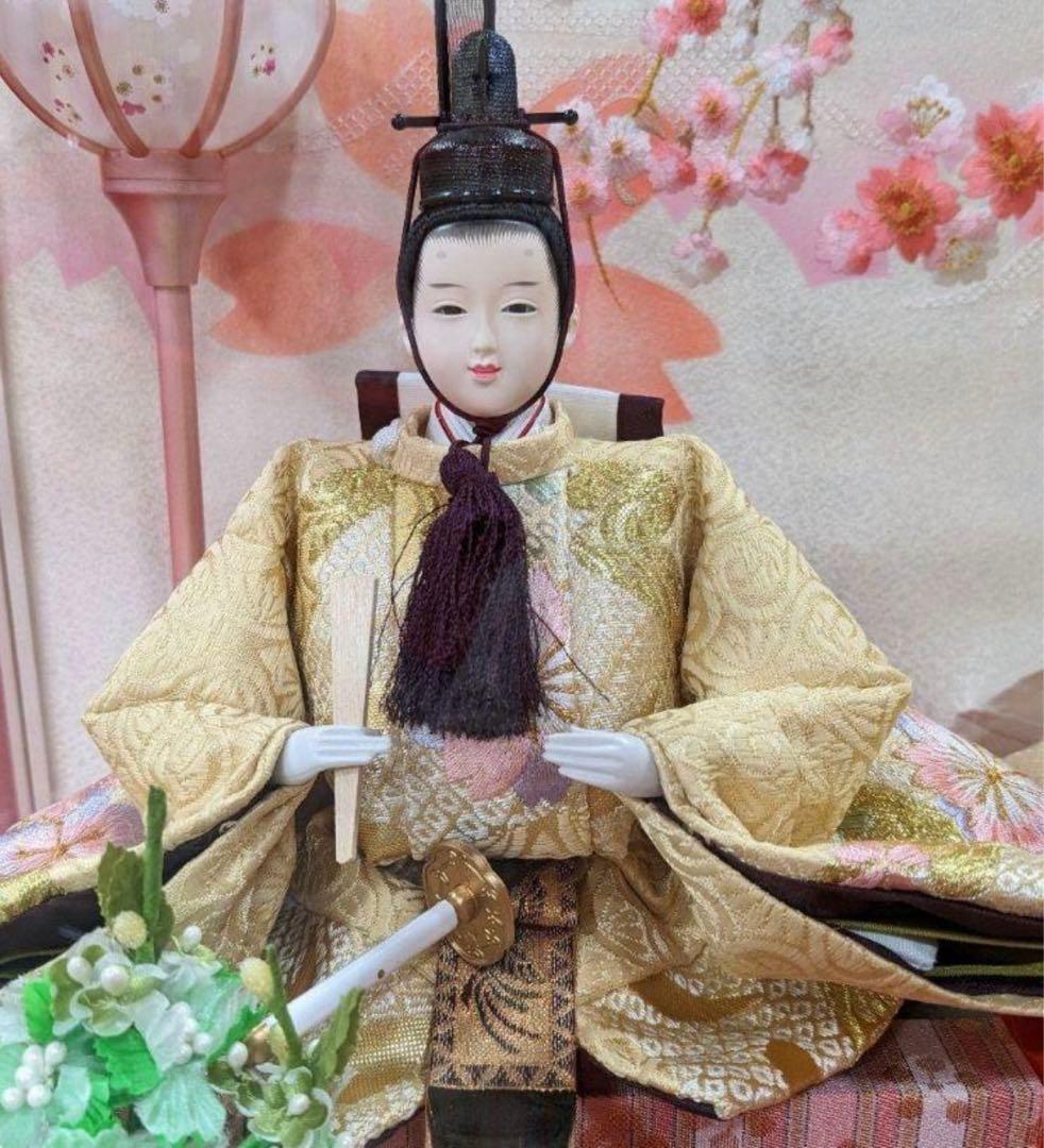 雛人形 アクリルケース ピンク 藤翁作 半円形 親王飾り おひなさま