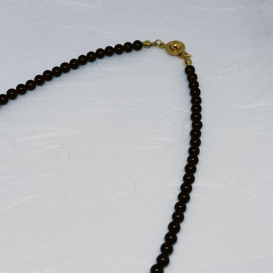 AAAモリオン丸4mmネックレス50cm 持ち主を守る　幸運呼ぶ　不安吸収