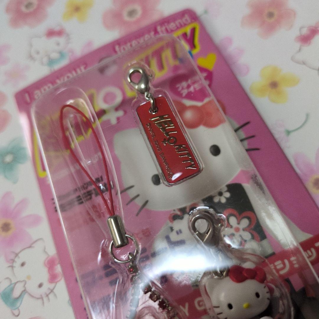 キティ ラインストーンストラップ 新品未開封 2003年 ギャルキティ