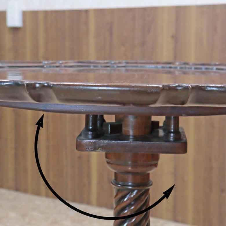 ティルトトップテーブル ヴィンテージ イギリス ラウンドテーブル 78.5cn