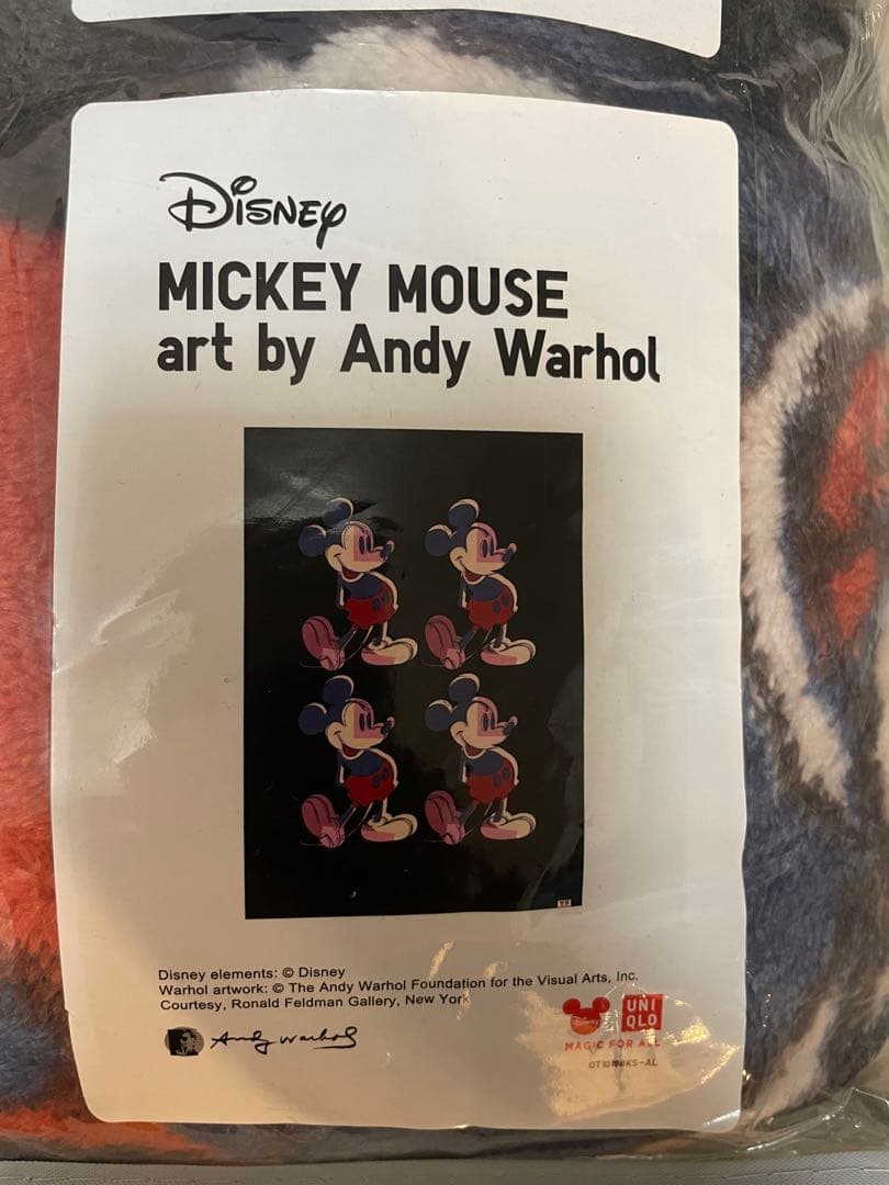 UNIQLO ミッキー アンディウォーホル ヒートテック毛布 シングル