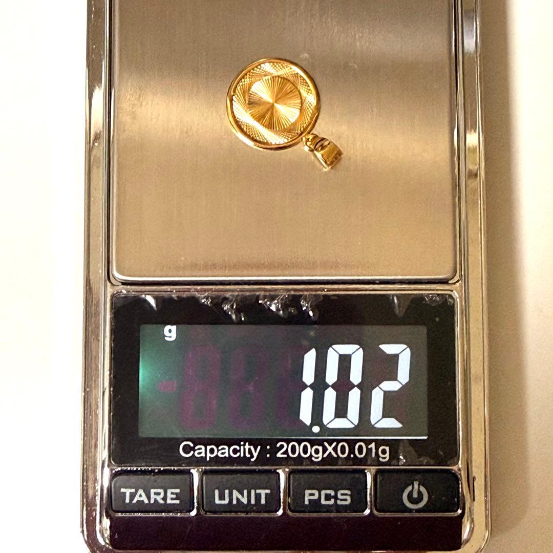 K18金ゴールド 円形ペンダント/イリュージョンペンダント