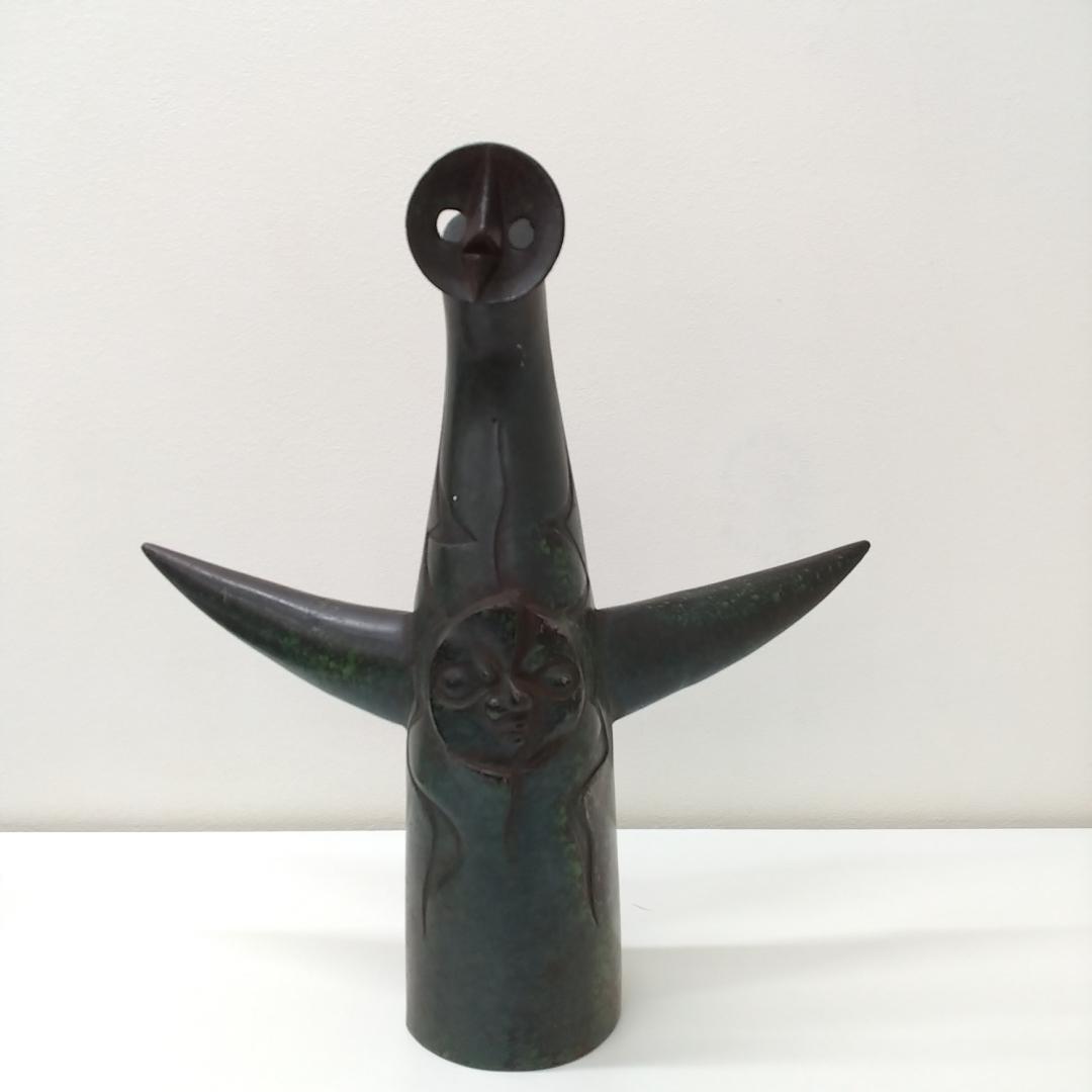 若《ZPWXC》太陽の塔　岡本太郎　EXPO70　大阪万博　青銅製　台座あり