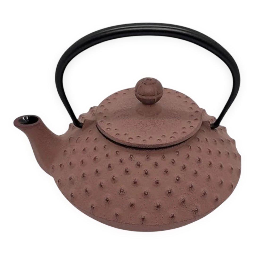 新品✨岩鋳 Iwachu急須平アラレこげ茶0.35L 釜敷サクラ大南部鉄器人気