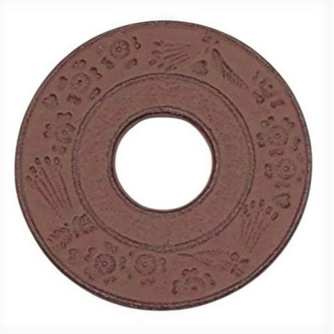 新品✨岩鋳 Iwachu急須平アラレこげ茶0.35L 釜敷サクラ大南部鉄器人気