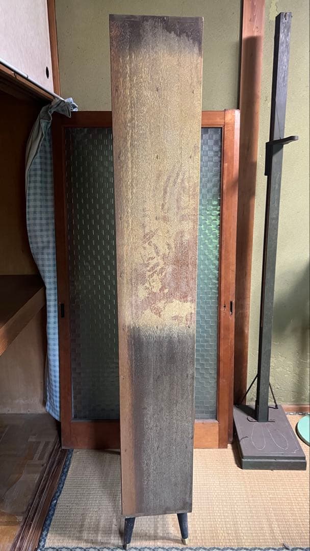 【O-1585】本棚 カルテ棚 脚付き 棚 書棚 シェルフ ラック 木製 古道具