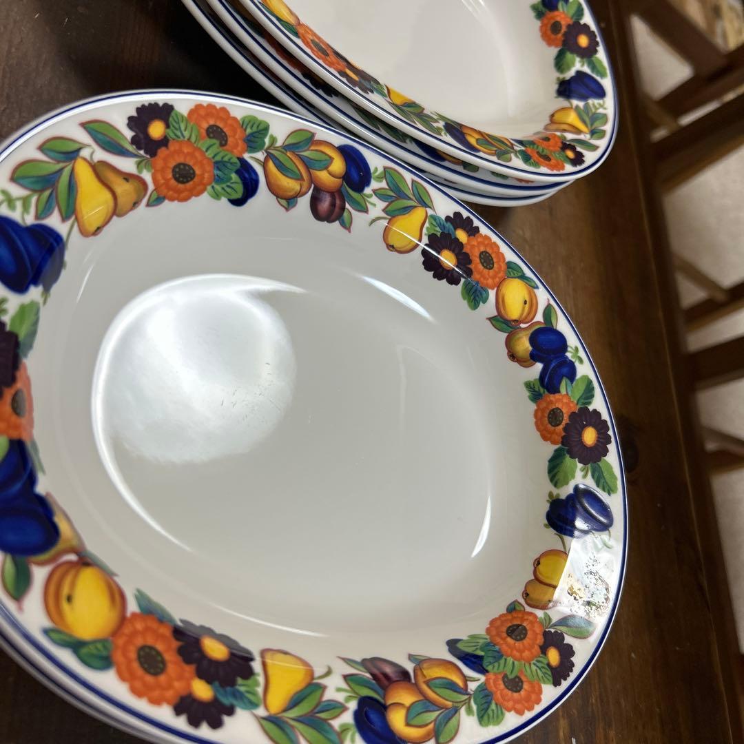 ロイヤルコペンハーゲン　ゴールデンサマー　オーバル皿　パスタ皿　5枚　廃盤　希少