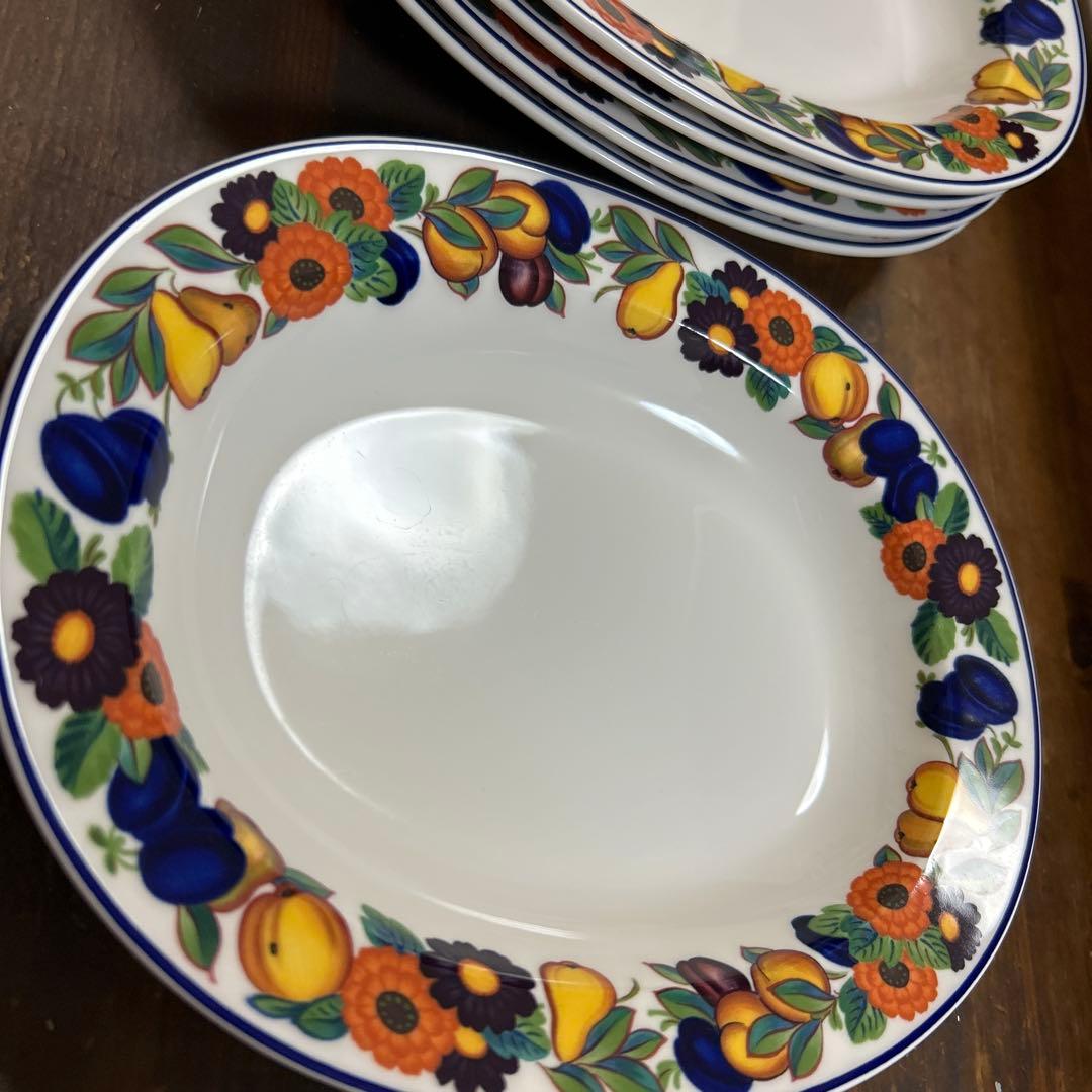 ロイヤルコペンハーゲン　ゴールデンサマー　オーバル皿　パスタ皿　5枚　廃盤　希少